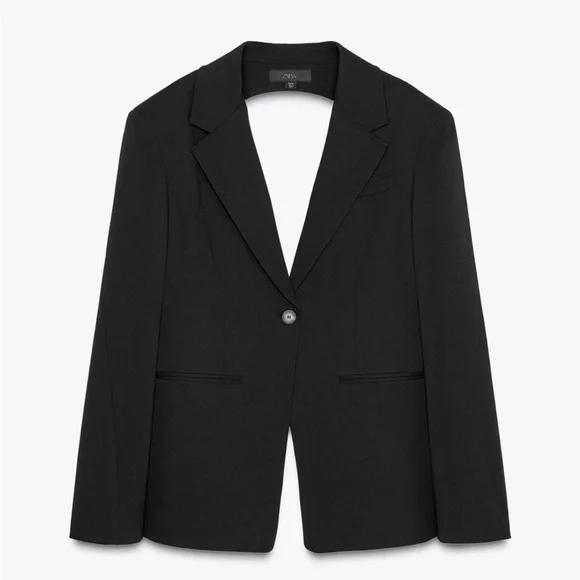 ZARA BLAZER WITH BACK CUT-OUT - Picture 4 of 5